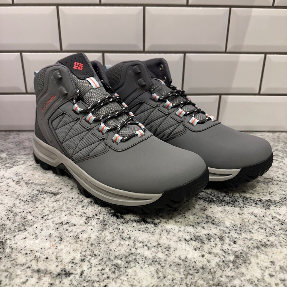 Columbia Womens 11 Wide Transverse Hike Waterproof Grey Pink‎ Boots BK7619-033
